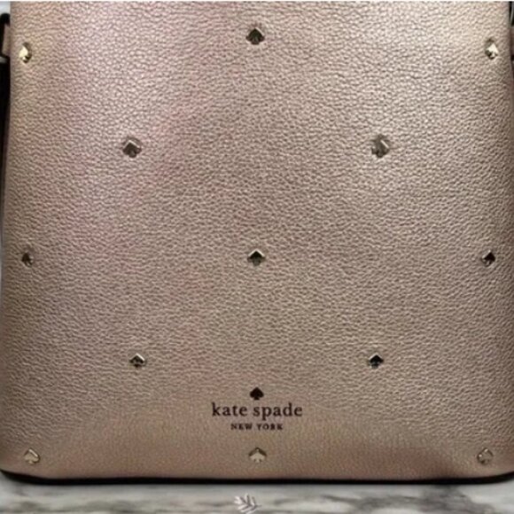 Kate Spade - Marti Small Studded Bucket - Shoulder Bag & Crossbody in Golden Pea - Picture 10 of 13